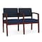 Lesro Lenox 2 Seat Tandem Seating W/ Arm, 44 in W 26 in L 31.5 in H LW2103 - alternate 1